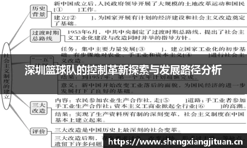 深圳篮球队的控制革新探索与发展路径分析